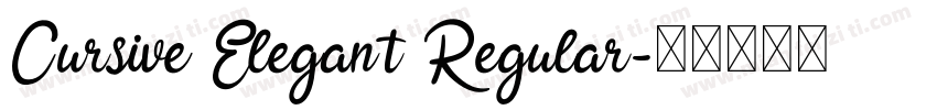 Cursive Elegant Regular字体转换